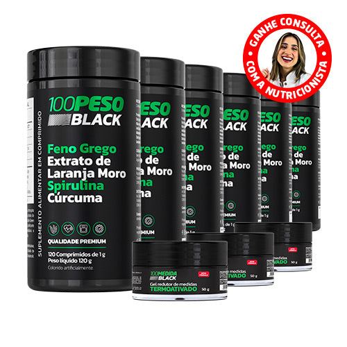 6 Potes 100PESO Black + 3 Potes 100MEDIDA Black